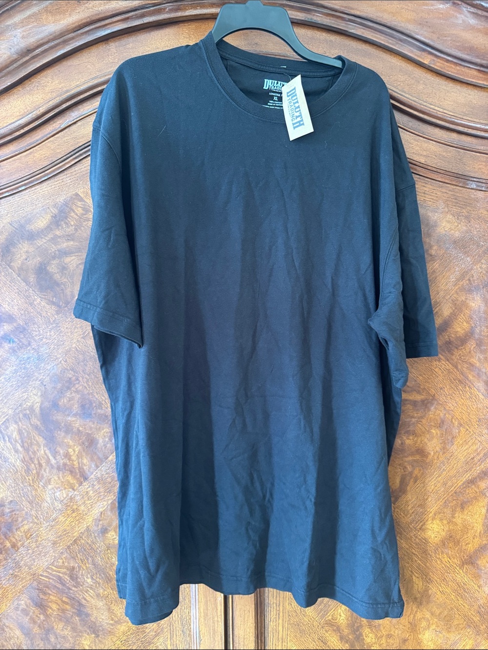 Duluth Trading Co Black Short-Sleeve Crew Longtail Tee size XL